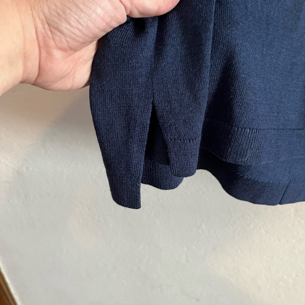 Vintage Espirit Navy Blue V-Neck Light Weight Sweater Preppy XL (Fits Large) - Picture 3 of 7